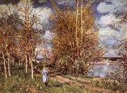 Alfred Sisley Small Meadows in Spring-By oil painting